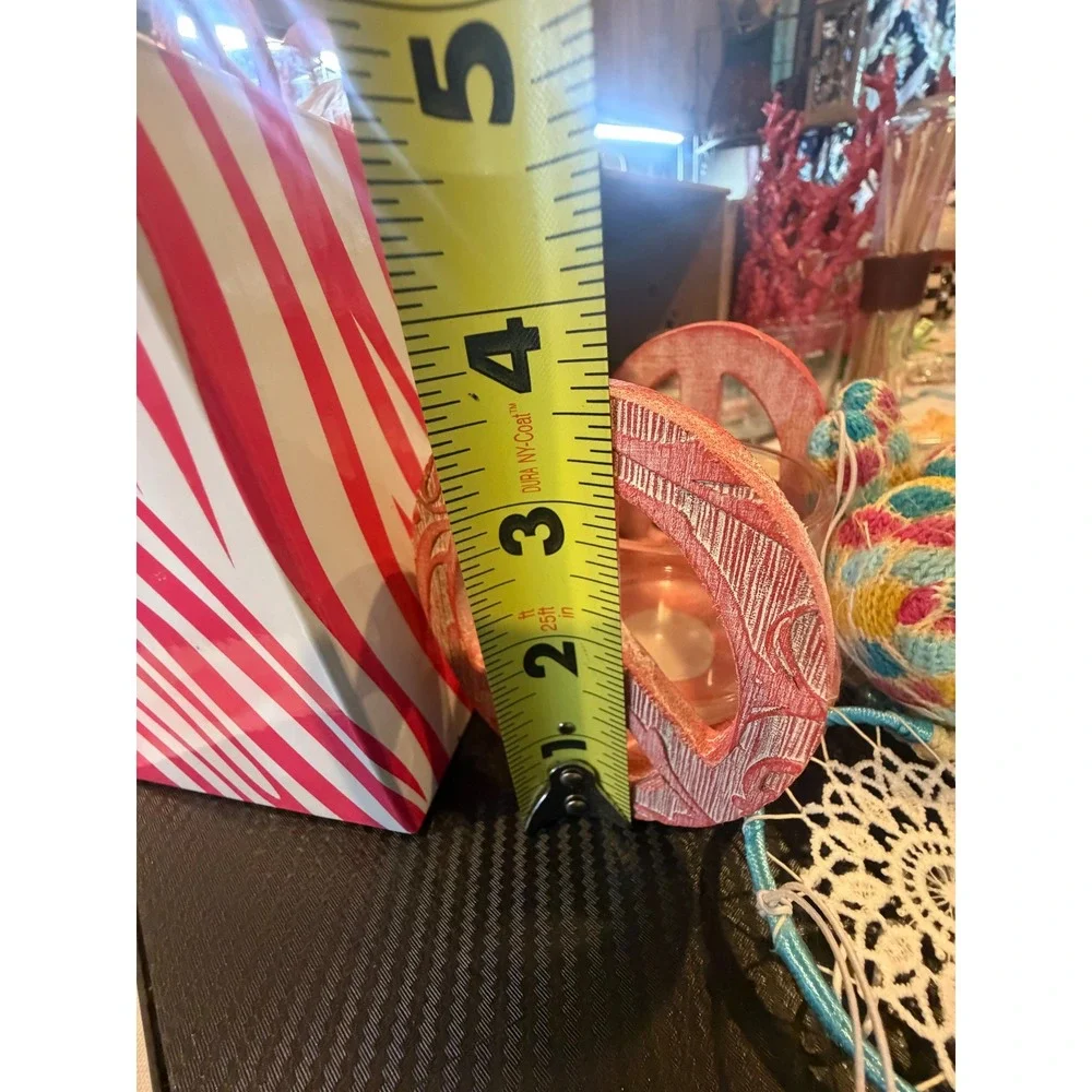 Pink Zebra Peace Sign Simmer Pot Set Boho Dreamcatcher Knit Accent Pink Blue